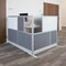 Luxor Workflow Modular Wall Room Divider System - Silver Frame - 53" x 48" Add-On Wall with Whiteboard MW-5348-XWCG - alternate 2